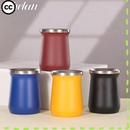 CC Yerba Mate Gourd Set, Double-Wall Cleaning Brush Yerba Mate Cup, Kitchen Easy to Clean Stainless 