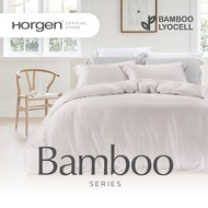 (Bamboo Quilt Cover Set) Horgen Silky Soft Bamboo Lyocell Quilt Cover Bed Set (Inc Quiltcover, Fitted bedsheet, Pillow Cases, Bolster case)