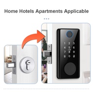 Tuya Smart Fingerprint Deadbolt Electronic Lock with Mechanical Key, Auto Lock, App Control, Digital