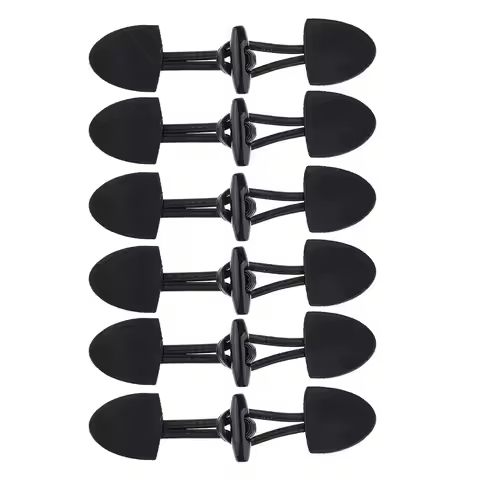 6 Pairs Classical Black Leather Horn Toggle Buttons Closures Coat Jacket Duffle Sweater Sewing Faste