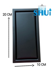 Floor Drain 20 cm x 10 cm Stainlesss black