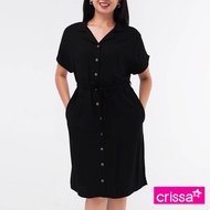 Crissa Boldtwill Rayon Short Sleeves Dress CLDT25-0018