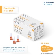 31G / 6mm, Easydrip , HSA registered disposable Insulin Pen Needle (100 pcs/box)