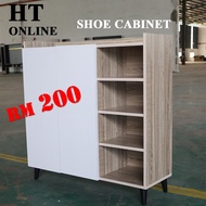 HT ONLINE Rak Kasut Rendah Almari Kasut Low Shoe Cabinet Shoe Rack Display Rack Almari Dapur Furnitu