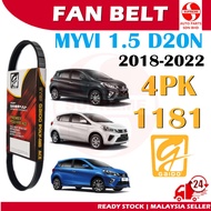 S2U Gaido Original Fan Belt Perodua Myvi Alza Bezza Axia Air Cond Alternator Power Steering Belting 