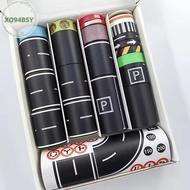 XO94BSY 28 Rolls+9 Traffic Game Scene Application Stickers, 118.1 Inches DIY Road And Rail Transit D