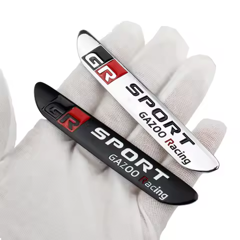 2pcs 3D GR Gazoo Racing Logo Car Side Fender Trunk Badge Emblem Decals Sticker For Toyota 86 CHR SUP