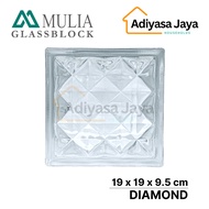 Mulia Glass Block 19 x 19 x 9.5 cm | Glassblock | Home Divider Wall Glass