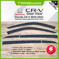 Honda CRV 2023-2024 (G6) Car Window Door Visor Stainless Steel Injection