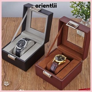 ORIENTLIIY Watch Box, Leather 1 Watch Slot Watch Storage Box, Portable Wood Watch Collection Box Hom