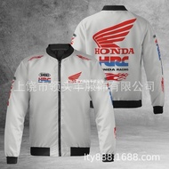 Jaket Besbol Bergaya Amerika F1 Porsche Racing dengan Zip dan Kolar Berdiri