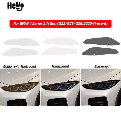 BMW M G22 Film For BMW 4 Series G22 G23 G26 2021 2022 2 Pcs M Performance Car Headlight Protective F