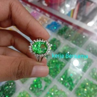 Aquamarine stone silver ring