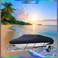 kiss UV Resistant V Form Boat Cover 210D Polyester Fabric For 11 13FT Yachts