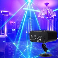 Laquitalo YSH Disco Light 6 Beam 64 Pattern LED Laser Laser Projector Christmas Party DJ Light Voice