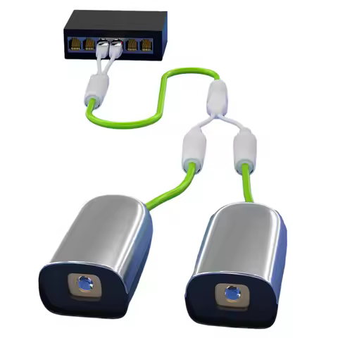 Waterproof Ethernet PoE Splitter Combiner Adapter Power Over Ethernet RJ45 Converter Kit 2-in-1 Netw