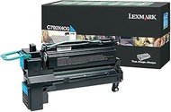 Lexmark Extra High Yield Cyan Return Program Toner Cartridge for US Government, 20000 Yield (C792X4C
