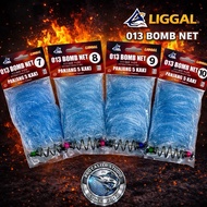LIGOAL 013 BOMB NET PANJANG 5 KAKI JARING BOOM / JARING KETAM SPRING BOMB NET/ PANCING JARING（made i