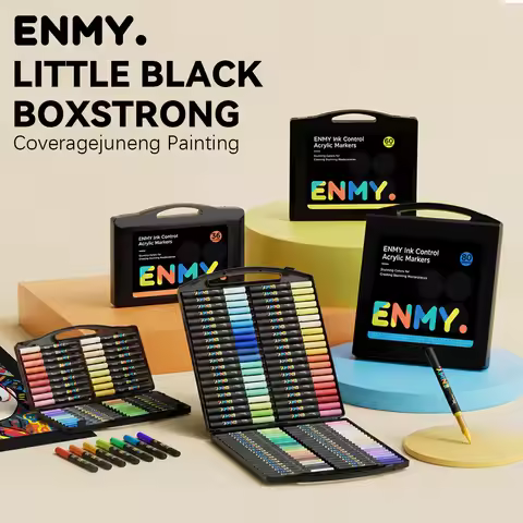 ENMY Acrylic Paint Markers Pen Soft Head Direct Liquid Graffiti Painting QuickDry Pigments Art Suppl