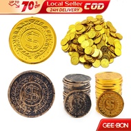 GEEBON 10/20PCS Pirate Gold Coins Plastic Game Fake Treasure Halloween Party Supplies
