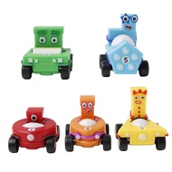5Pcs/Set 3-5cm Numberblocks Small Car Action Figure Pvc Statue Collection Model Educational Toy Spec