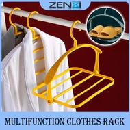 Multi-function Clothes Hanger Trousers Rack Can Be Flipped To Dry Shoes Headrest Anti-wrinkle Space Saver Drying Rack