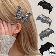 KI Halloween Retro Matte Black Vampire Bat Wings Headwear / Gothic Vampire Demon Wings Hair Clip / B