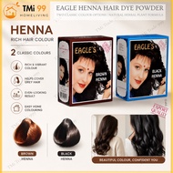 TMi Eagle's Natural Henna Hair Dye Powder, Black & Brown Henna Hair Color, Plant Based Hair Colourin