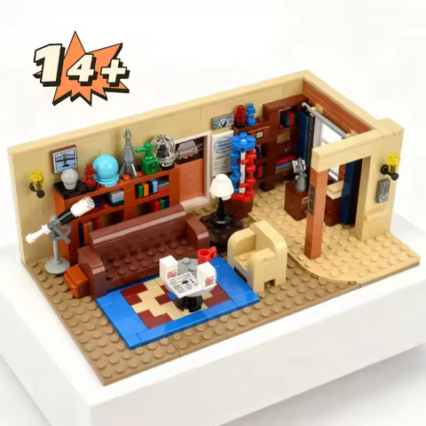 MOC BigBang Theory American TV Drama Friends Living Room Model Building Blocks 534pcs Bricks Kids To