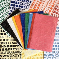 A-Z English Letter Stickers Available In 9 Colors Size 2 cm.