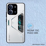 HP [HL28] Glossy Case | | REDMI 15C | poco C85 | CUTE MODERN CASE | Casing ROG Pattern Shinyhp