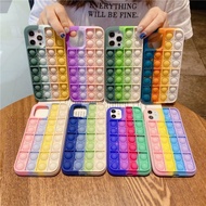 ☄☍☈Pop It Rainbow Silicon Case For Realme 8 (5g) C12 C15