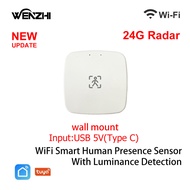 ZigBee Wifi 24G MmWave Radar Human Presence Motion Sensor With Luminosity/Distance Detection 5/110/2