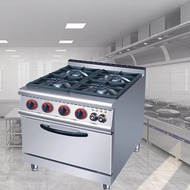 Commercial Kitchen Equipment 4 burner Freestanding Gas Stove with Gas Oven, Industrial Lpg/ng burner