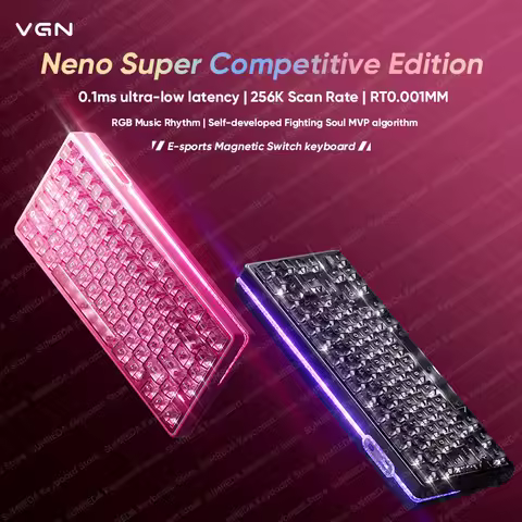 VGN Neon Super Competitive Magnetic Mechanical Keyboard 75% Layout RT0.001mm 8KHz 0.1ms Delay Hot Sw