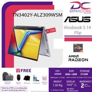 ASUS Vivobook S14 Flip TN3402Y-ALZ309WSM SLV (R5 7430U/16G/512G/14"TCH/W11H) 2YEARS WARRANTY