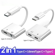 USB-C 2-in-1 Lighting to 3.5mm Jack Adapter PD Charging for iPhone 15 S24 Series Elite Pro Max Pro