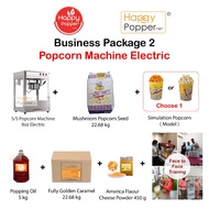 HAPPYPOPPER Business Package Popcorn Stainless Steel Machine Electric 8 oz 8oz Seed Caramel Oil Incl