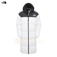 The-North-Face 100% Original Men's and Women's Contrasting Long Hooded Down Jacket Warm Hooded Jacke