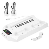 ขาตั้ง PS5พร้อมสถานีระบายความร้อนและแท่นชาร์จควบคุมคู่สำหรับ PS5รุ่นดิจิตอลดิสก์ PS5พัดลมทำความเย็น