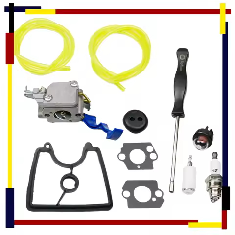 10PCS Carburetor w/ Adjustment Tool Replacement fits Husqvarna 125B 125BX 125BVX Air Filter Spark Pl