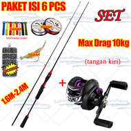 Set Pancing Lengkap Murah Baitcasting Fishing Reel Casiting Fishing Rod Set Material Berkualitas Car