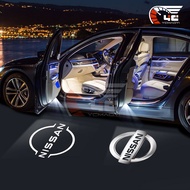 2/4Pcs Led Car Door Welcome Light For 2013-2024 Nissan Teana Logo Projector Lamp Ambient Lights Acce
