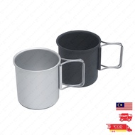 【CoreLab】 300ml Camping Mug Small Aluminium Cup with Lightweight Backpacking Coffee Mug Foldable Han