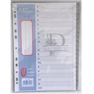 Lion A4 20 Tabs Grey A4 PP Index Divider (A~Z) / Plastic Divider (A~Z)