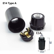 Lampholders Black E27 E14 half full tooth Screw table Lamp Base Pendant socket Plug replacement Bulb