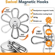 GANTUNGAN Taffware Multipurpose Carabiner Magnet NeodymiumHOOK N38 69kg - L42