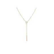 Luxurious Y Necklace Women's Gold Bar Necklace Candace Cameron Lariat Necklace Gold Necklace Women's Drop Necklace 14K Gold Necklace Front Adjustable Long Chain Necklace