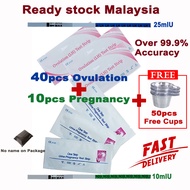 40pcs Ovulation Test Strip OPK LH ovulasi + 10pcs Pregnancy Test Strip UPT HCG Kehamilan + FREE 50pc