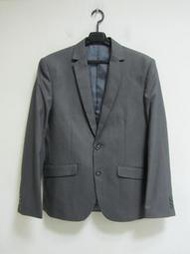 全新 IZABO MEN`S L號 灰色條紋 西裝外套+IZABO MEN`S L號平口西裝褲